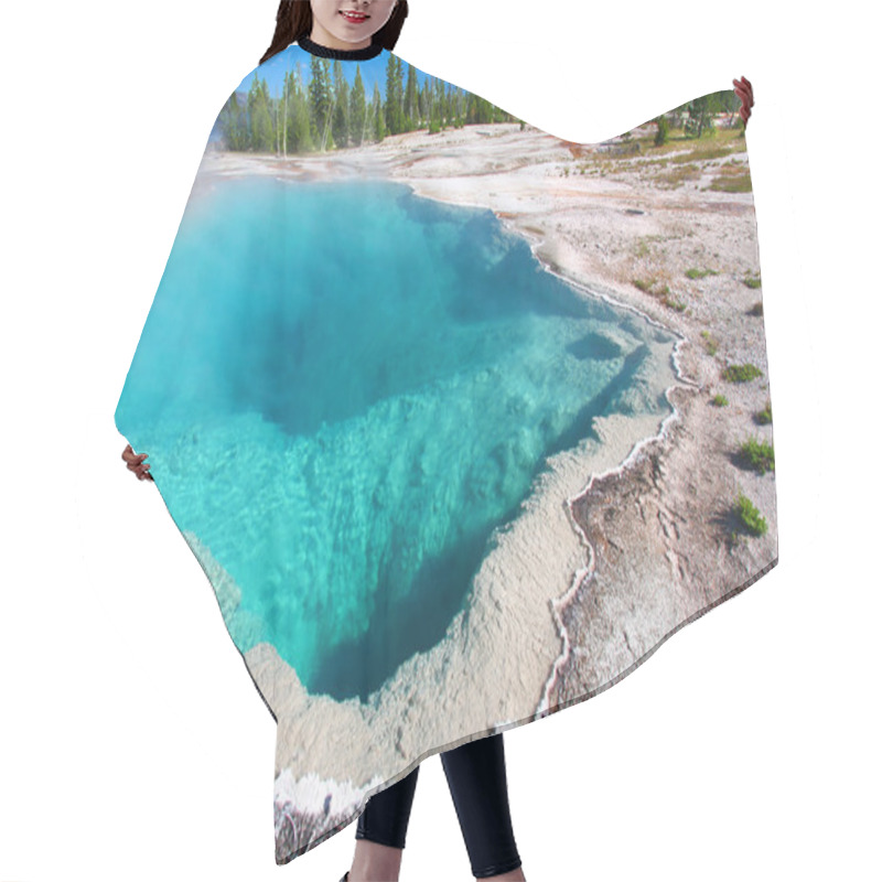 Personality  Black Pool Yellowstone National Park hair cutting cape