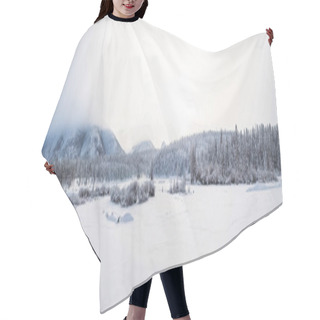 Personality  Beautiful Winter Landscape With Firs In Mountains, Jakutia  Hair Cutting Cape