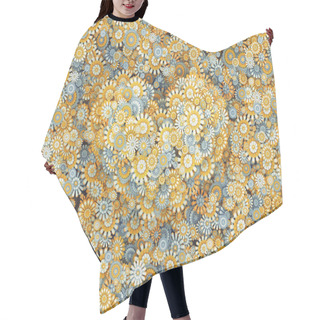 Personality  Heart From Camomile Flowers Hair Cutting Cape