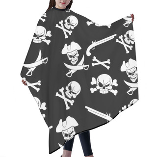 Personality  Jolly Roger Seamless Pattern Hair Cutting Cape