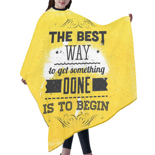 Personality  Quote Typographical Background Hair Cutting Cape
