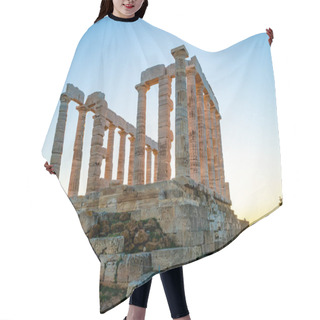 Personality  Ancient Columns Of Parthenon Against Blue Sky  Hair Cutting Cape