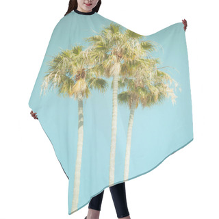Personality  Tropical Palm Trees With Vintage Retro Tone Filter Hair Cutting Cape