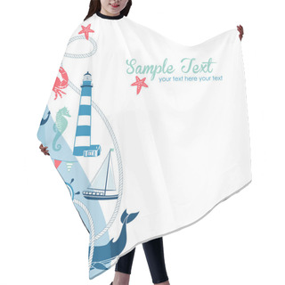 Personality  Nautical Border With Space For Your Text Hair Cutting Cape