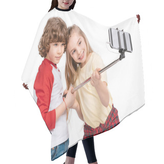 Personality  Kids Taking Selfie Hair Cutting Cape