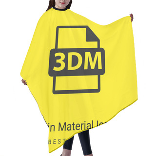 Personality  3DM File Format Symbol Minimal Bright Yellow Material Icon Hair Cutting Cape