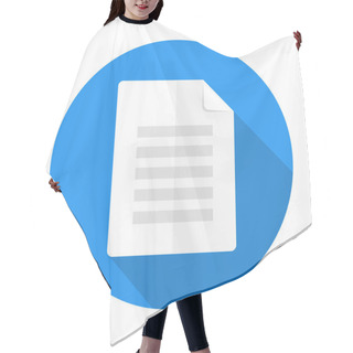 Personality  Document Flat Circle Icon With Long Shadow Hair Cutting Cape