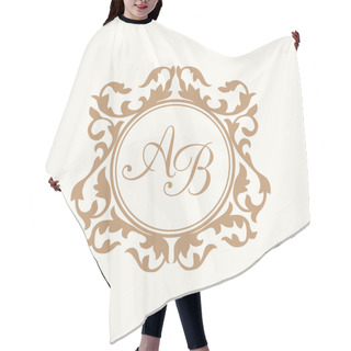 Personality  Vintage Monogram Template Hair Cutting Cape