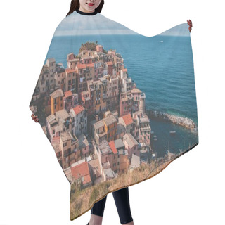 Personality  Views Of Manarola In Cinque Terre, Italy Hair Cutting Cape