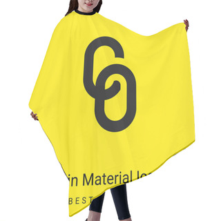 Personality  Big Chain Minimal Bright Yellow Material Icon Hair Cutting Cape