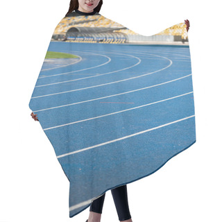 Personality  Blue Running Track Hair Cutting Cape
