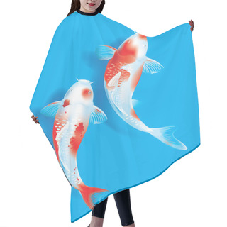 Personality  Koi Couple On Blue Hair Cutting Cape