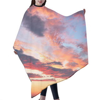 Personality  Sunset Sky With Multicolor Clouds Hair Cutting Cape