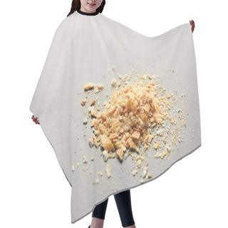 Personality  Heap Of Breadcrumbs On Light Background Hair Cutting Cape