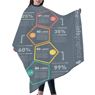 Personality  Web Template For Vertical Diagram Hair Cutting Cape