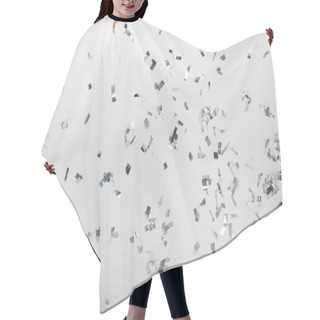 Personality  Falling Silver Confetti Pieces Hair Cutting Cape