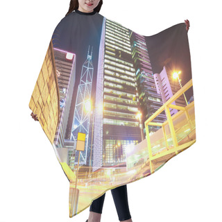 Personality  HongKong Of Modern Landmark Buildings Backgrounds Road Light Tra Hair Cutting Cape