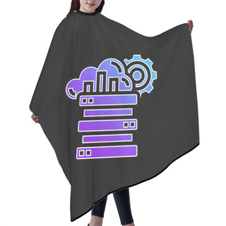 Personality  Big Data Blue Gradient Vector Icon Hair Cutting Cape
