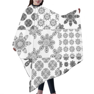 Personality  Black And White Geometric Tiles Hair Cutting Cape
