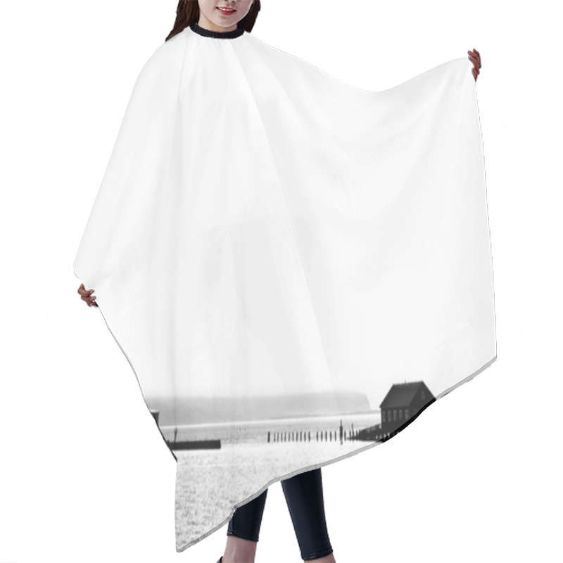 Personality  Silhouette Of Wooden Pier Hair Cutting Cape