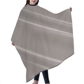 Personality  Dark Silver Shiny Satin Fabric Background Hair Cutting Cape