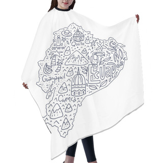 Personality  Cartoon Map Of Ecuador Hair Cutting Cape