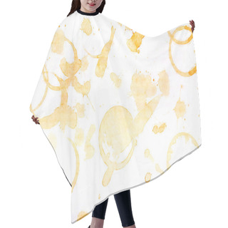 Personality  Coffee Stains White Background Hair Cutting Cape