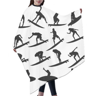 Personality  Vector Silhouette Of A People. Hair Cutting Cape