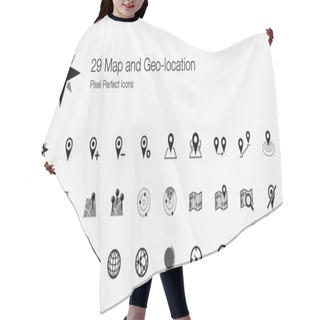Personality  29 Map And Geo-location Pixel Perfect Icons Hair Cutting Cape