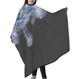 Personality  White Flowing Smoke Cloud On Black Background With Copy Space Hair Cutting Cape