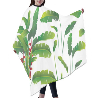 Personality  Banana Leaves Hair Cutting Cape