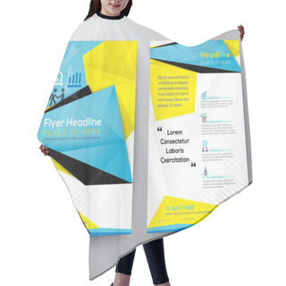 Personality  Abstract Triangle Geometric Brochure Flyer Design Layout Vector  Hair Cutting Cape