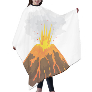 Personality  Volcano Isolated On White Background (vector) Hair Cutting Cape