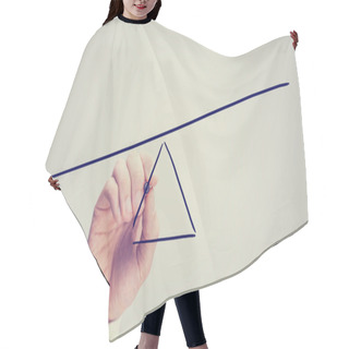 Personality  Seesaw Showing An Imbalance Hair Cutting Cape