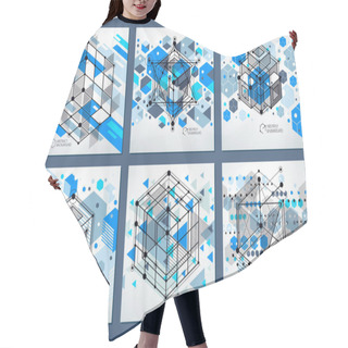 Personality  Set Of Abstract Figures With Simple Geometric Shapes Hair Cutting Cape