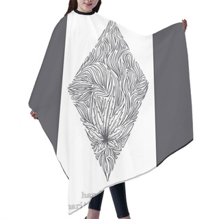 Personality  Abstract Ornament Of Marijuana Black Hair Cutting Cape