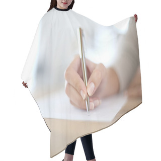 Personality  Hand Writing On Paper Hair Cutting Cape