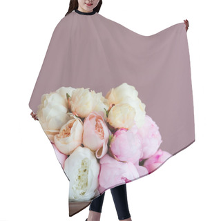 Personality  Pink Peony Bouquet Hair Cutting Cape