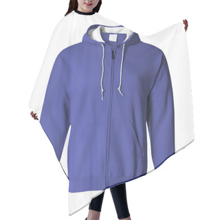 Personality  A High Resolution Front View Zip Up Hoodie Mockup In Royal Blue Color To Help You Present Your Hoodie Designs Beautifully. Hair Cutting Cape