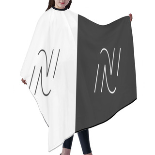 Personality  Modern And Unique Letter N Initials Logo Design Hair Cutting Cape
