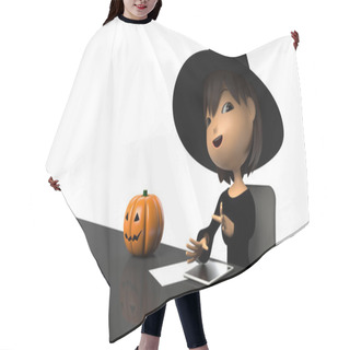 Personality  Women Halloween Costume Speaking In Response To The Interview Hair Cutting Cape