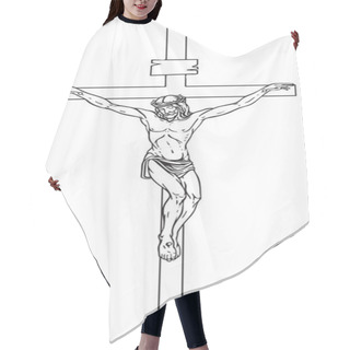 Personality  Crucifixion Of Jesus Christ, A Religious Symbol Hair Cutting Cape