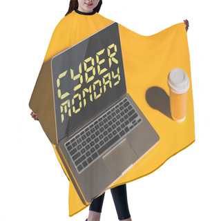 Personality  Coffee And Laptop Hair Cutting Cape