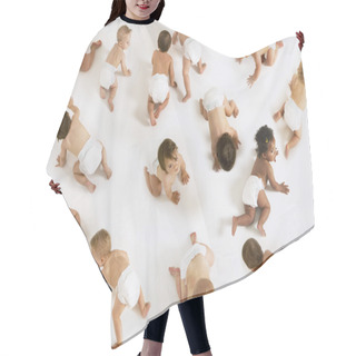 Personality  Large Group Of Babies Hair Cutting Cape