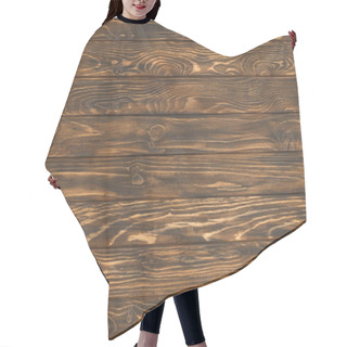 Personality  Wooden Planks Painted In Brown Background Hair Cutting Cape