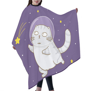 Personality  Cute Scottishfold Cat Astronaut On Starry Space Background  Hair Cutting Cape