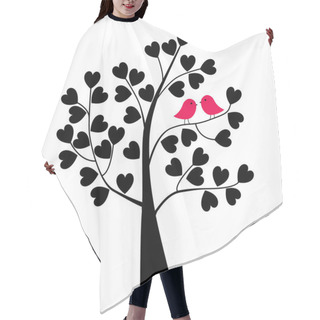 Personality  Pair Of Lovebirds On Tree Branch Hair Cutting Cape