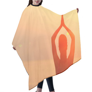 Personality  Fitness Yoga Woman Hair Cutting Cape