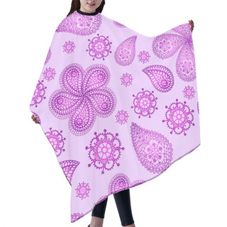 Personality  Ornamental Colored Seamless Floral Pattern Hair Cutting Cape