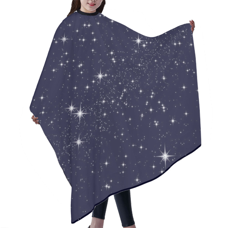 Personality  Vector Illustration Of A Starry Sky Hair Cutting Cape